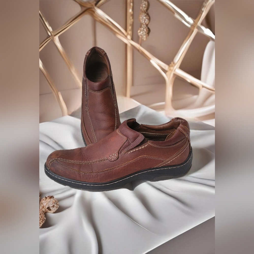 Johnston & Murphy Leather Slip On Sheep Skin Waterproof XC4 System Sz 11